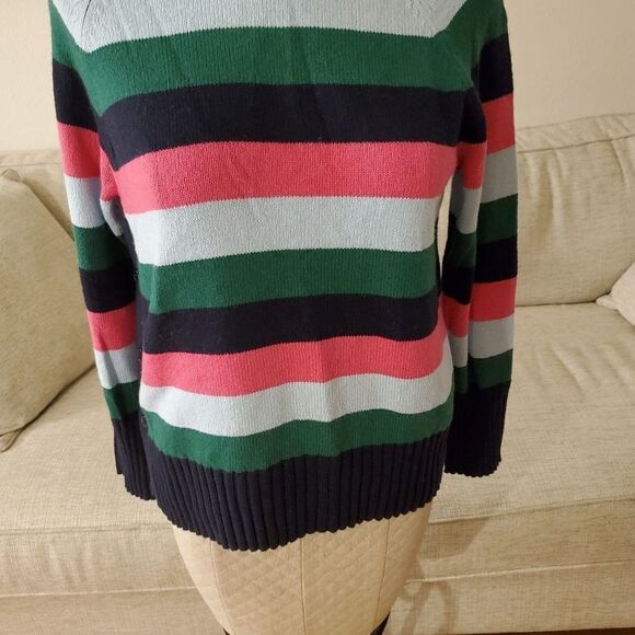 1901 Side Button Striped Sweater sz  Small - Picture 6 of 13